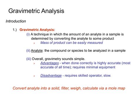 define gravimetric method of analysis|what is gravimetry in chemistry.